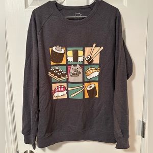 Pusheen the cat sushi crewneck sweatshirt